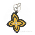 Stamped or Printed Logo PU Leather Keychain